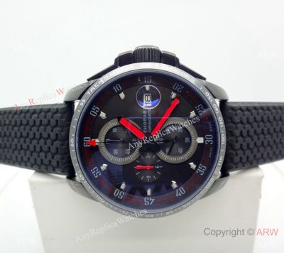 Fake Chopard Alfa Romeo Black Chronograph Watch Red Hands